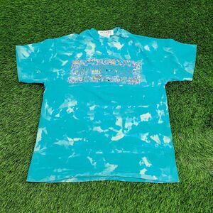 Vintage 1993 Beverly-Hills Shirt Womens Large 21x26 Blue